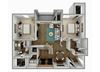 2 Bed 2 Bath Floor Plan 2 Bed 2 Bath Floor Plan at Kingwood Glen, Texas